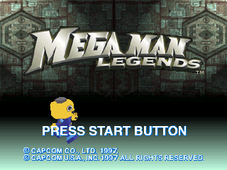 Mega Man Legends title screen for Playstation